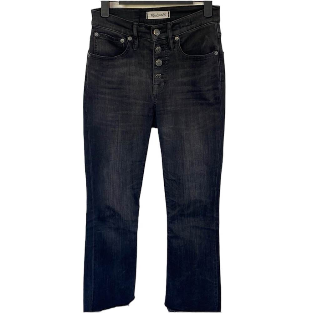 Madewell Cali Demi-Boot high waisted casual black jeans. Size 24